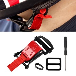 OICCTBF Red Helmet Quick Release Buckle,Stainless Steel Helmets Replacement Kit for Chin Strap Up to 1" Motorcycle Accessories with Half, 3/4, Full Face Helmet