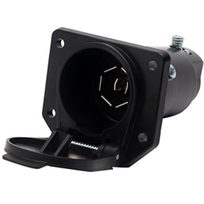 NEW SUN Conector redondo de 7 vías para remolque, 7