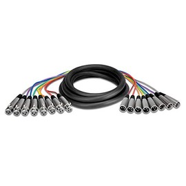 Hosa XLR805 8 Channel Snake, XLRM-XLRF, 16.5 Feet