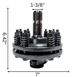 Jeremywell Tractor PTO, Rotary Cutter Slip Clutch 1-3/8''x 6-Spline Both Ends, Easily Add on PTO Drive line