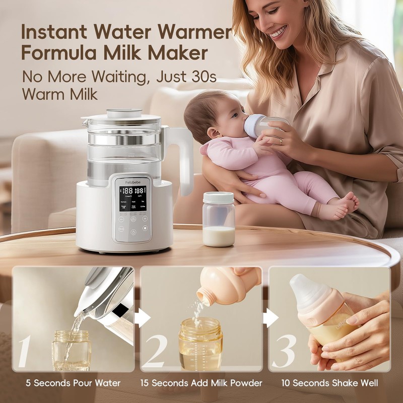 Instant Water Warmer, Baby Bottle Warmer with Faster Cooling Fan