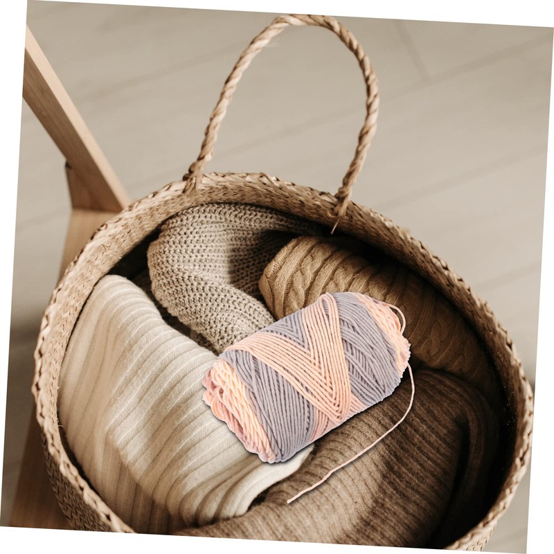 DOITOOL 1roll Craft Rope Rainbow Yarn for Weaving Knitting and