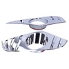 Pair Chrome Front Fog Light Cover Lamp Trims Paste Mounting