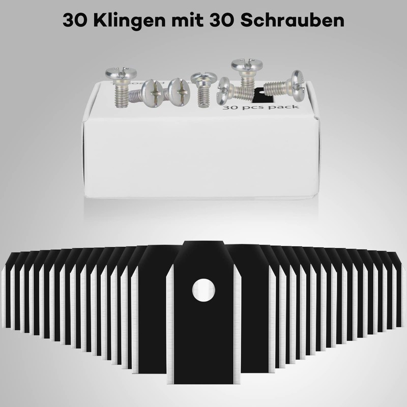 30 x Titanium Blade Blades, Linkbro Robotic Lawnmower Replacement Blades