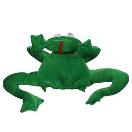 Hooin Frog Hat. Handmade Frog Costume Party Hat. Adult Size Costume Headwear.