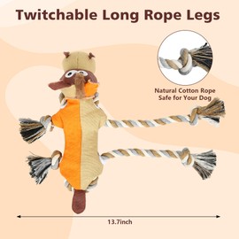 IOKHEIRA Dog Toys for Aggressive Chewers,Tough Indestructible Dog Toys,Squeaky Toys for Large Dogs, Chew Toys for Puppy Middle Big Pets-Donkey, Orange