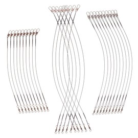 GRIRIW 30Pcs Fishing Leading Lines with Swivels Durable Fishing Wire Leaders for Freshwater Saltwater for Bass Trout Carp More