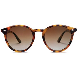 SOJOS Gafas de sol polarizadas cuadradas pequeñas para hombres y mujeres SJ2069 ALL ME,Tortoise/Brown, Mediano