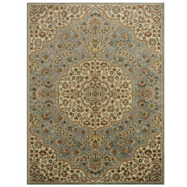 Home Dynamix Royalty Medallion Traditional Area Rug, Blue/Ivory, 5'2"x7'2"