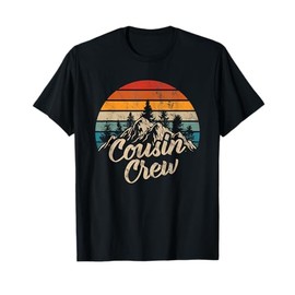 Cousin Crew 2025 Camping Outdoor Sunset Summer Camp T-Shirt