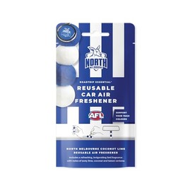 Roadtrip Essential North Melbourne Kangaroo Reusable Car Air Freshener Set