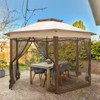 EAGLE PEAK 6-Sided Outdoor Camping Pop Up Gazebo w/Screen Netting,