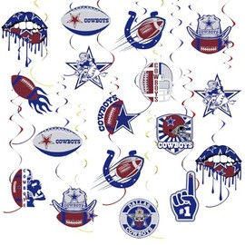 Football Hanging Swirl - 24PCS Football Party Decorations for Boys Kids Football Theme Birthday Party Supplies Hanging Spiral Garlands Ceiling Decor (Football)