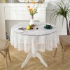 Fhberni - Mantel redondo de encaje blanco clásico, ligero, decoración