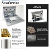 NovaNectar Brass Glass Door Hinge,90 Degree Heavy Duty Short Back