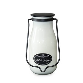 Milkhouse Candle Company, Cotton Blossom, Creamery Glow Collection Scented Soy Candle: Milkbottle Candle, 14 oz
