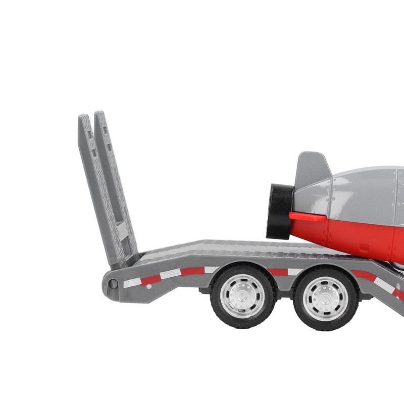 Alloy Semi Flatbed Trailer Truck Toy with Submarine Educational Realistic