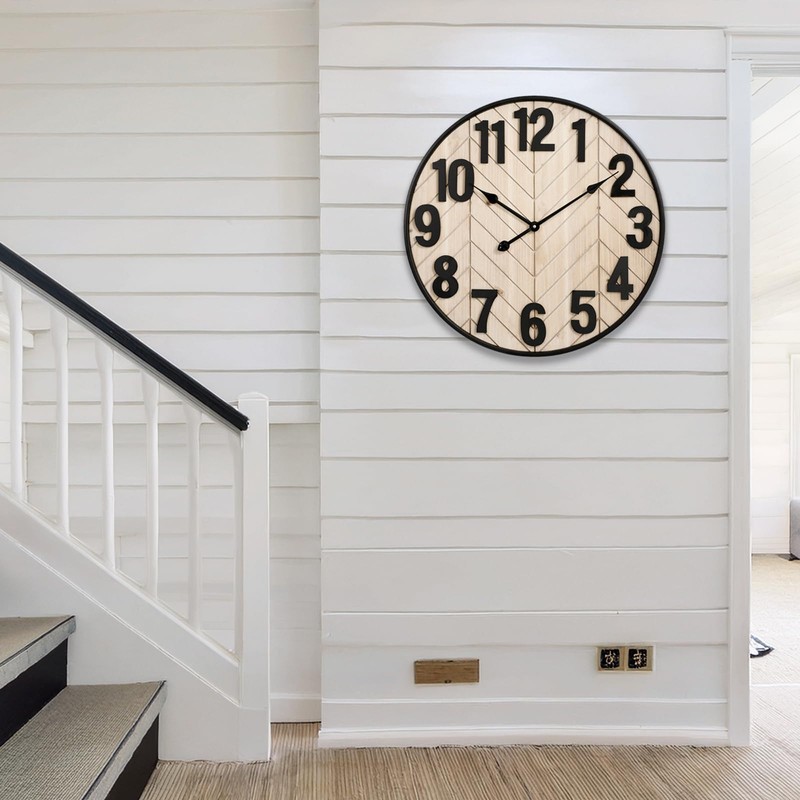 JUMBO HUMBLE 24 Inch Large Wall Clock for Living Room