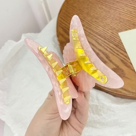 Shell with Heart Claw Clip,Small Hair Clip for Women,Acetate Hair Clip,Small Hair Clip,Blue