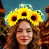 DRESBE Sunflower Light Up Headband Boho Floral LED Headbands Glow