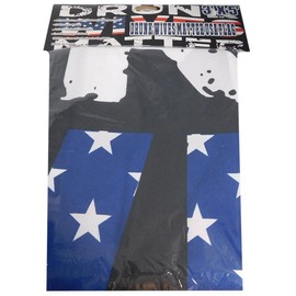Trade Winds Drunk Wives (USA Overlay) Matter Black Premium Quality Heavy Duty Fade Resistant 3x5 3'x5' 100D Woven Poly Nylon Flag Grommets