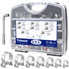 Tnisesm 125PCS Mini Fuel Injection Hose Clamps Adjustable 9/32"-23/32" Dia