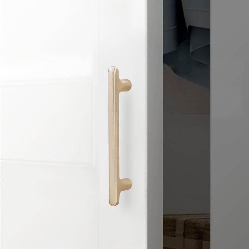 POVEFONK 10 Pack 3 inch(76mm) Champagne Bronze Kitchen Cabinet Handles