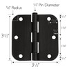 Design House Door Hinges for Interior Doors 6-Pack 3.5-inch x