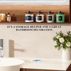 masadi 4 Pack Glass Qtip Holder Set with Tray- Bathroom