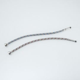 Haiba M10 x1/2 Flexible Tap Connectors (600mm) Stainless Steel Braided Hose Kitchen/Basin (2 Pcs)