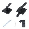 Crapyt Crapyt Black Double-Sided Aluminum Swinging Bolt Door Latch, Heavy