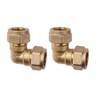 hep® 15mm Brass Compression Elbow for CopperPipe, Plastic Pipe WRAS