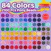 Pizooro 5 Boxes Pony Beads Bracelet Making Kit,3700 Pcs Kandi