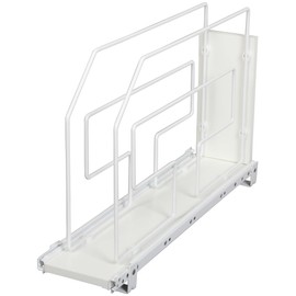 Knape & Vogt TDRO6-W 6 in. Roll Out Tray Divider Cabinet Organizer, White