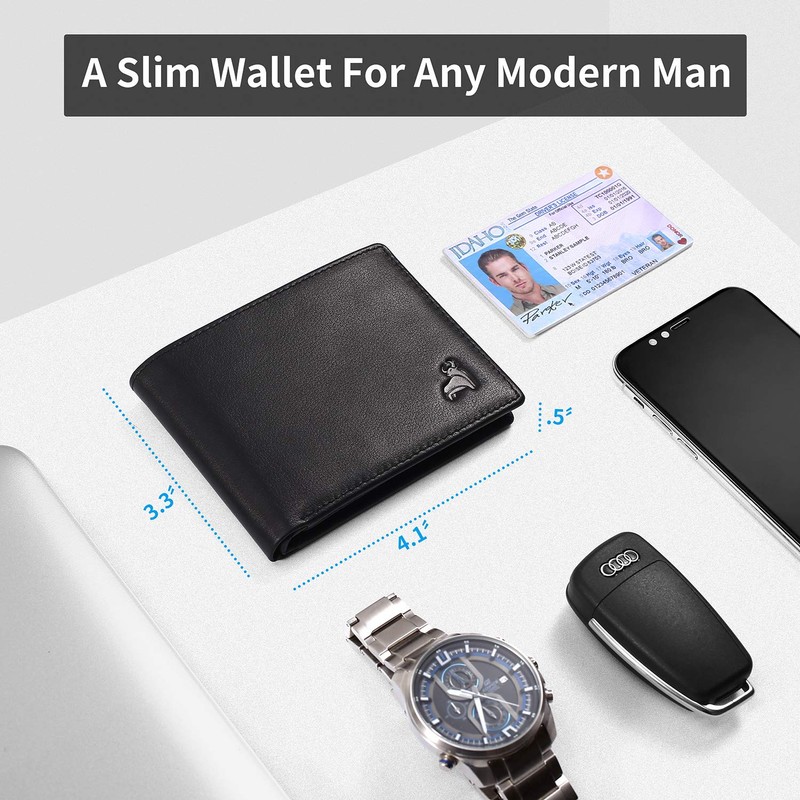 CALFART RFID Slim Front Pocket Wallets For Men - Genuine