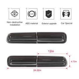 JeCar Smoked Tail Light Covers Rear Light Guards Exterior Accessories Compatible with Dodge Challenger 2015-2023