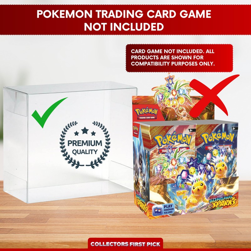 Collector's First Pick Plastic Booster Box Display Case for Pokemon