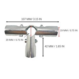 2 Pcs 4 Way Joint Pipe Fitting,Metal Joint Clamp Fit for OD 3/4 inch (19.1mm) Carbon Steel Pipe, Bolts and Nuts Included, Steel End Clamps for Panel Chain Link Fence Parts DIY Shelf Garden Support