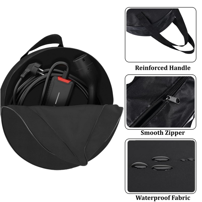 Electric Car Cable Case, Waterproof, Heavy Duty Cable Storage Bag,