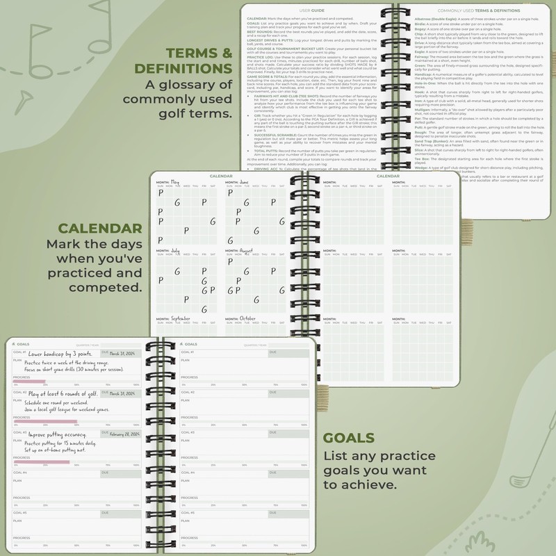 Clever Fox Golf Log Book – Small Training & Scorecard