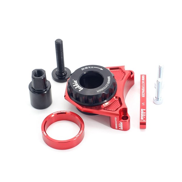 windmeile | Lekkie BB86/92 Adapter Kit, Red, for Bafang BBS01