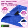 Tudomro 30 Pcs Magnetic Cleaning Cloth Dry Erasers Bulk for