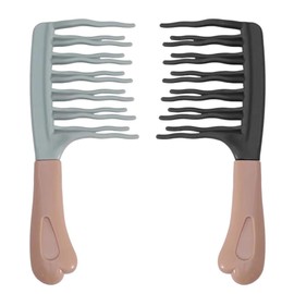 Ouliget Double Row Comb for Curls,Wet Brush Detangling Comb for Thick Curly Wavy or Long Hair,2 Pieces