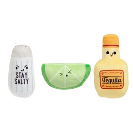 Pearhead Tequila Pet Toys, Plush Dog Squeaker Toys, Holiday Christmas Pet Toys, Dog Owner and Cat Owner Pet Toy Sets, Must Have Pet Accessories for Pet Owners