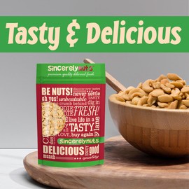 Sincerely Nuts – Cashew Pieces Roasted and Salted | One Lb. Bag | Deluxe Kosher Snack Food | Healthy Source of Protein, Vitamin & Nutritional Mineral Content | Gourmet Quality Vegan Nut