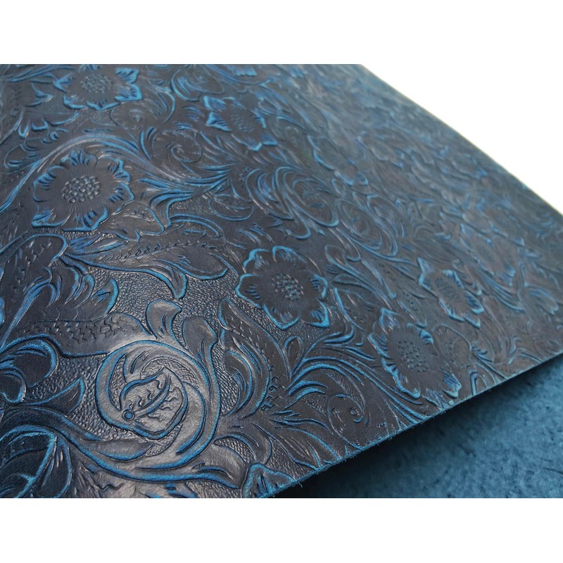 DOQN Bump Texture Genuine Leather Sheets Plain Geometric Pattern Printed