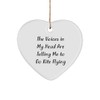 Funny Kite Flying Gift for Friends, Heart Ornament with Quote