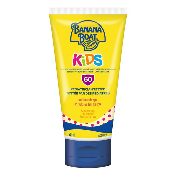 Banana Boat Kids Tear Free Sunscreen Lotion, SPF 60, Travel Size, 90mL