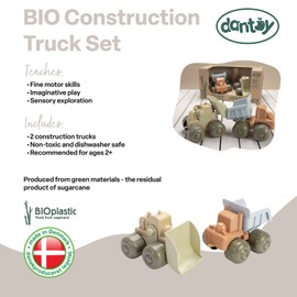 Dantoy Organic Line Hand Excavator and Truck 2 Pack 24 Months +