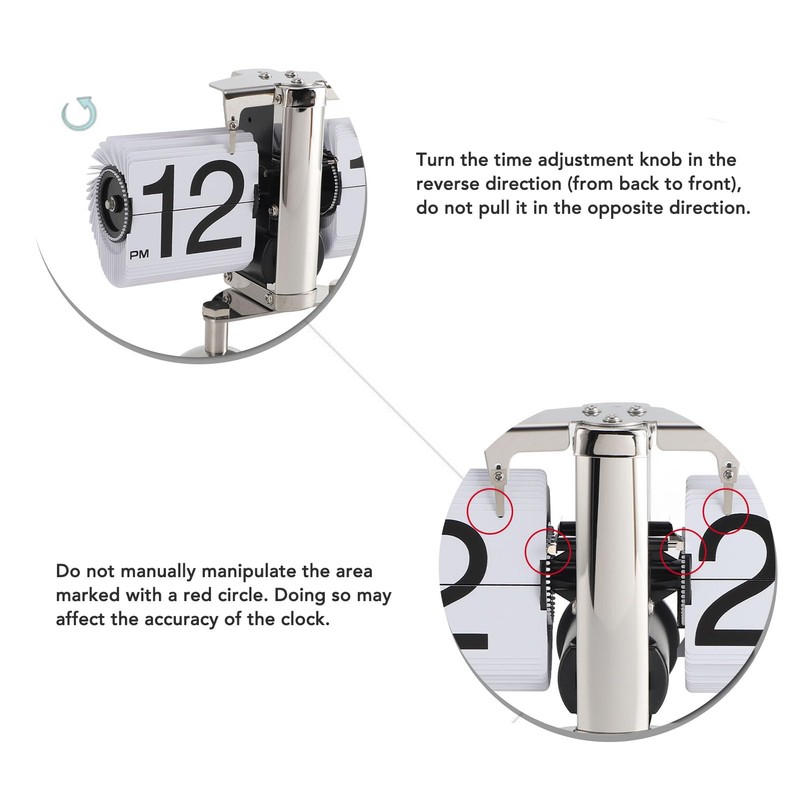 Retro Digital Flip Down Clock, Auto Flip Table Clock, Mechanical